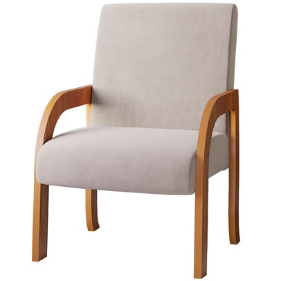 Poltrona Veneza Mel/Veludo Marfim - Vian