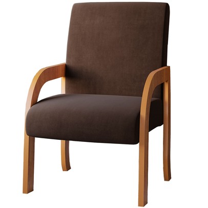 Poltrona Veneza Mel/Veludo Bombom - Vian