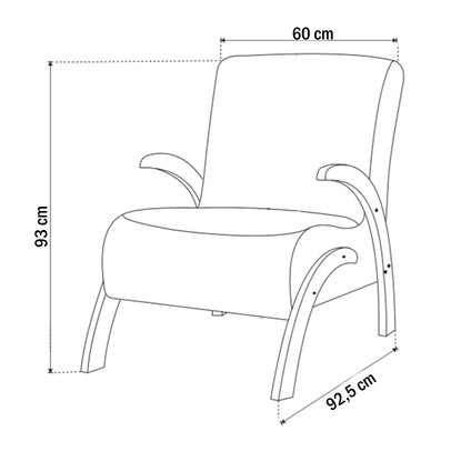 Poltrona Cecilia Mel/Veludo Terracota - Vian