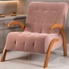 Poltrona Cecilia Mel/Veludo Rosa - Vian
