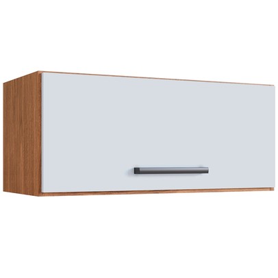 Armário Aéreo Cozinha Giovanna 1 Porta Freijó/Branco - Irm Móveis
