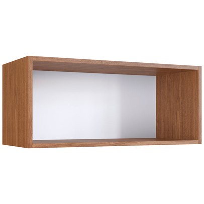 Armário Aéreo Cozinha Giovanna 1 Porta Freijó/Branco - Irm Móveis