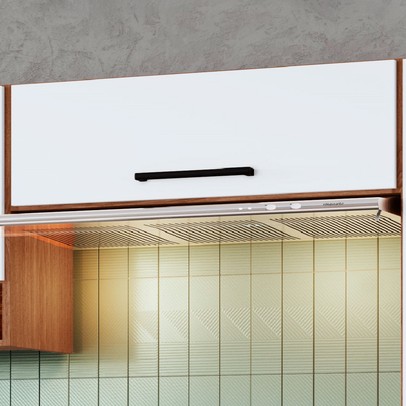 Armário Aéreo Cozinha Giovanna 1 Porta Freijó/Branco - Irm Móveis