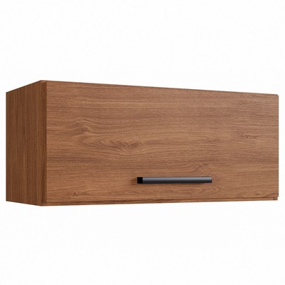 Armário Aéreo Cozinha Giovanna 1 Porta Freijó/Preto - Irm Móveis