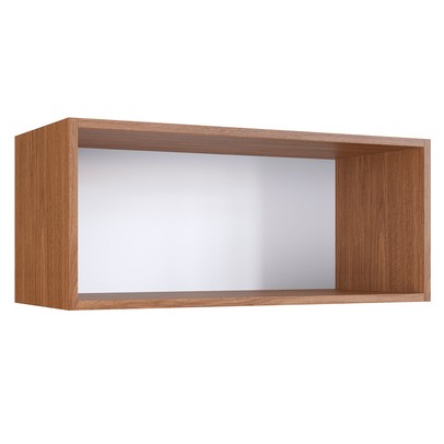 Armário Aéreo Cozinha Giovanna 1 Porta Freijó/Preto - Irm Móveis