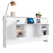 Cama de Solteiro Horizontal Articulável com Escrivaninha de Estudo Branco - Panorama Móveis