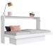 Cama de Solteiro Horizontal Articulável com Escrivaninha de Estudo Branco - Panorama Móveis