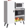 Armário de Cozinha Melissa 1 Porta Espaço para Forno e Micro-Ondas com Fruteira Branco - Panorama Móveis