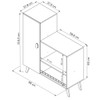 Armário de Cozinha Melissa 1 Porta Espaço para Forno e Micro-Ondas com Fruteira Branco - Panorama Móveis