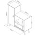 Armário de Cozinha Melissa 1 Porta Espaço para Forno e Micro-Ondas com Fruteira Branco - Panorama Móveis