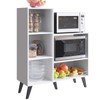 Armário de Cozinha Melissa 1 Porta Espaço para Forno e Micro-Ondas com Fruteira Branco - Panorama Móveis