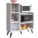 Armário de Cozinha Melissa 1 Porta Espaço para Forno e Micro-Ondas com Fruteira Branco - Panorama Móveis