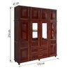 Guarda-Roupa Casal Campo Grande 8 Portas 2 Gavetas com Espelho Madeira Maciça Mel - Rodmoveis