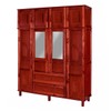 Guarda-Roupa Casal Campo Grande 8 Portas 2 Gavetas com Espelho Madeira Maciça Mel - Rodmoveis