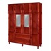 Guarda-Roupa Casal Campo Grande 8 Portas 2 Gavetas com Espelho Madeira Maciça Mel - Rodmoveis