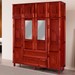 Guarda-Roupa Casal Campo Grande 8 Portas 2 Gavetas com Espelho Madeira Maciça Mel - Rodmoveis