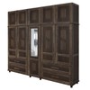 Guarda-Roupa Casal Campo Grande 10 Portas 4 Gavetas com Espelho Madeira Maciça Imbuia - Rodmoveis