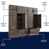 Guarda-Roupa Casal Campo Grande 10 Portas 4 Gavetas com Espelho Madeira Maciça Imbuia - Rodmoveis