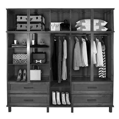 Guarda-Roupa Casal Campo Grande 10 Portas 4 Gavetas com Espelho Madeira Maciça Ypê - Rodmoveis
