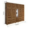 Guarda-Roupa Casal Campo Grande 10 Portas 4 Gavetas com Espelho Madeira Maciça Ypê - Rodmoveis