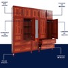 Guarda-Roupa Casal Campo Grande 10 Portas 4 Gavetas com Espelho Madeira Maciça Mel - Rodmoveis