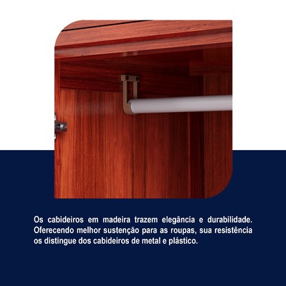 Guarda-Roupa Casal Campo Grande 10 Portas 4 Gavetas com Espelho Madeira Maciça Mel - Rodmoveis