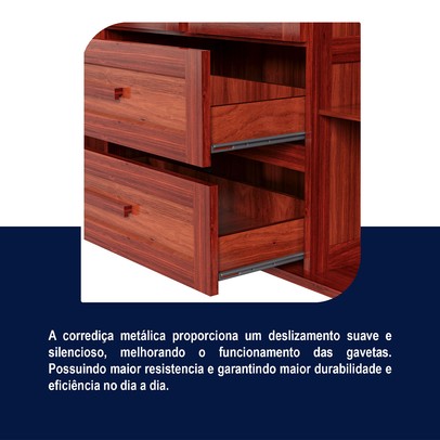 Guarda-Roupa Casal Campo Grande 10 Portas 4 Gavetas com Espelho Madeira Maciça Mel - Rodmoveis