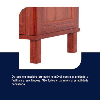 Guarda-Roupa Casal Campo Grande 10 Portas 4 Gavetas com Espelho Madeira Maciça Mel - Rodmoveis