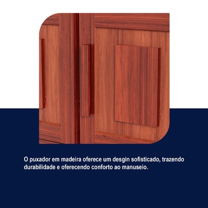 Guarda-Roupa Casal Campo Grande 10 Portas 4 Gavetas com Espelho Madeira Maciça Mel - Rodmoveis