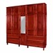 Guarda-Roupa Casal Campo Grande 10 Portas 4 Gavetas com Espelho Madeira Maciça Mel - Rodmoveis