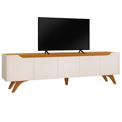 Rack para TV Até 75 Polegadas Grécia 4 Portas 1 Gaveta Off White/Naturalle - Mavaular