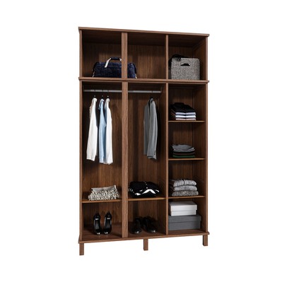 Guarda-Roupa Solteiro Campo Grande 6 Portas com Espelho Madeira Maciça Ypê - Rodmoveis