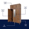 Guarda-Roupa Solteiro Campo Grande 6 Portas com Espelho Madeira Maciça Ypê - Rodmoveis