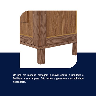 Guarda-Roupa Solteiro Campo Grande 6 Portas com Espelho Madeira Maciça Ypê - Rodmoveis