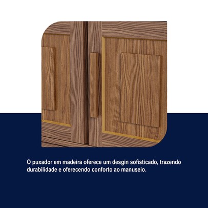Guarda-Roupa Solteiro Campo Grande 6 Portas com Espelho Madeira Maciça Ypê - Rodmoveis