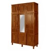 Guarda-Roupa Solteiro Campo Grande 6 Portas com Espelho Madeira Maciça Ypê - Rodmoveis