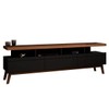 Rack para TV Até 70 Polegadas Street 3 Gavetas Black/Freijo - Panorama Móveis