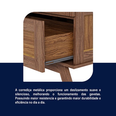 Cristaleira Roma 2 Portas 1 Gaveta Madeira Maciça Ypê - Rodmoveis