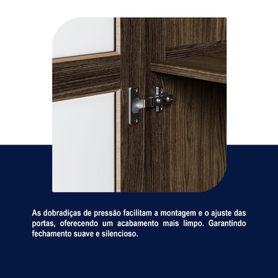 Cristaleira Roma 2 Portas 1 Gaveta Madeira Maciça Imbuia - Rodmoveis