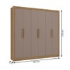 Guarda-Roupa Casal 6 Portas 2 Gavetas Nogueira/Fendi - Kappesberg