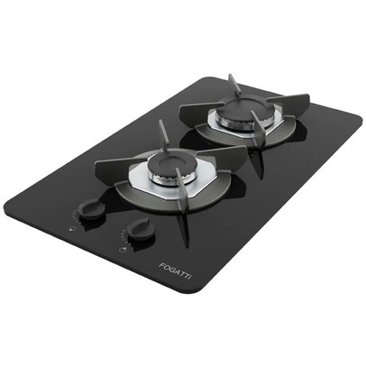 Cooktop 2 Bocas Safe Vidro Preto 27001201 - Fogatti