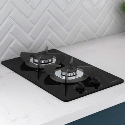Cooktop 2 Bocas Safe Vidro Preto 27001201 - Fogatti