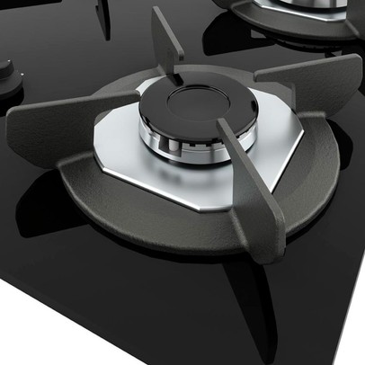 Cooktop 2 Bocas Safe Vidro Preto 27001201 - Fogatti