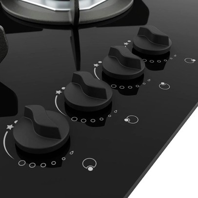 Cooktop 4 Bocas Safe Vidro Preto 27001301 - Fogatti