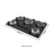 Cooktop 5 Bocas Safe Vidro Preto 27001401 - Fogatti