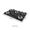 Cooktop 5 Bocas Safe Tripla Chama Vidro Preto 27001601 - Fogatti