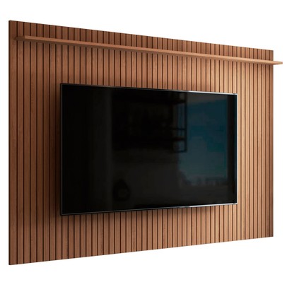 Painel para TV Até 80 Polegadas Leblon Ripado 1 Prateleira Nature - Panorama Móveis