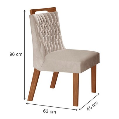 Mesa de Jantar 4 Lugares Lottus com Vidro Prêmio/Pena Bege - Lj Móveis