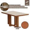 Mesa de Jantar 4 Lugares Lottus com Vidro Prêmio/Pena Bege - Lj Móveis
