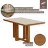 Mesa de Jantar 4 Lugares Lottus com Vidro Cinamomo/Pena Caramelo - Lj Móveis